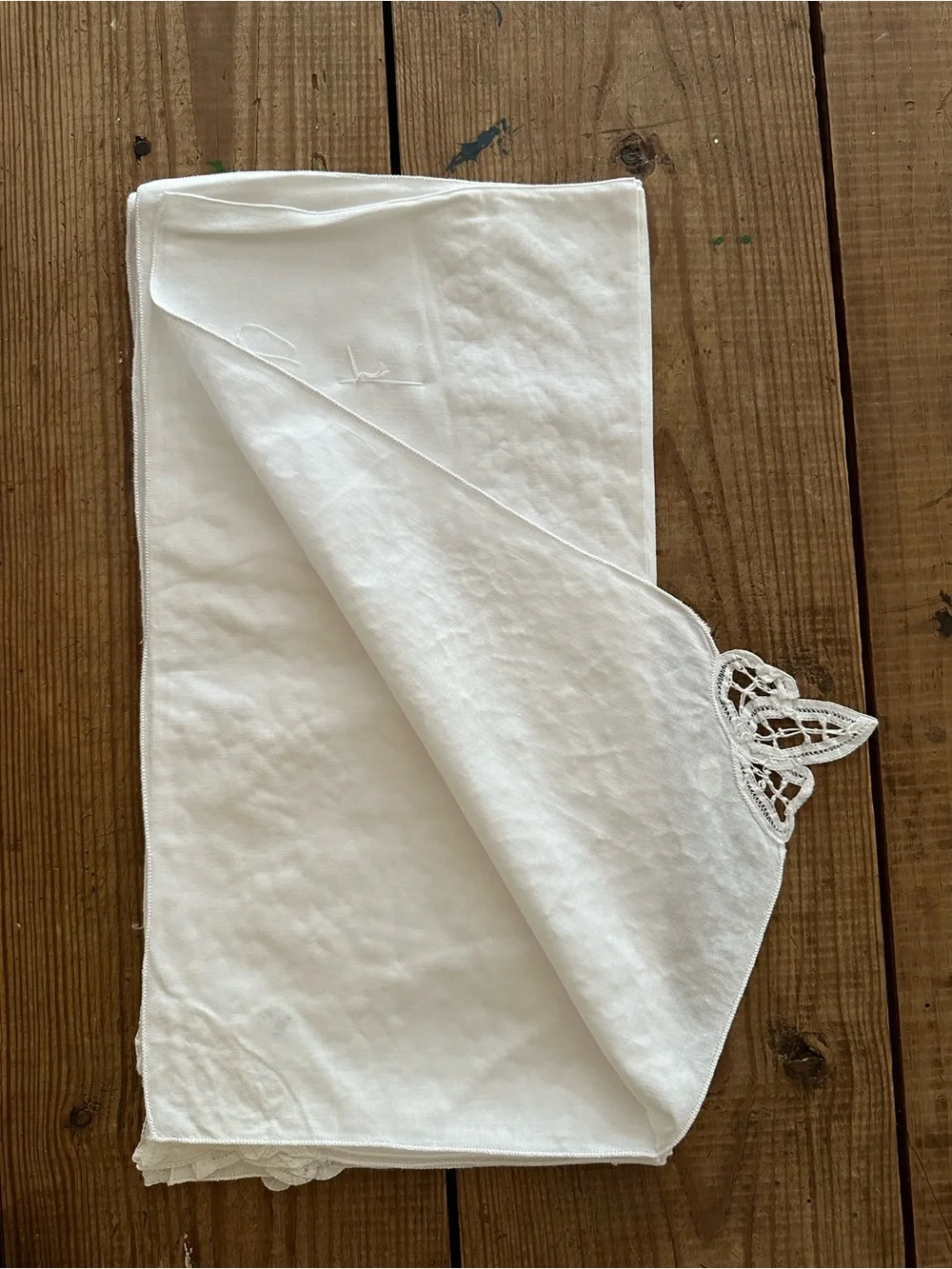 Napkins Battenburg lace set of 8 unused white cotton 16 inch square cottagecore